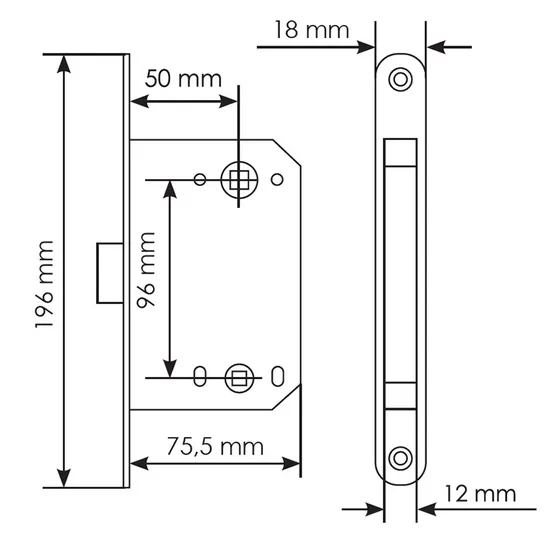 Комплект дверных ручек MH-03 BL с заверткой MH-WC BL + магнитный замок M1895 BL, цвет черный  фото дверная фурнитура Актобе (Актюбинск)