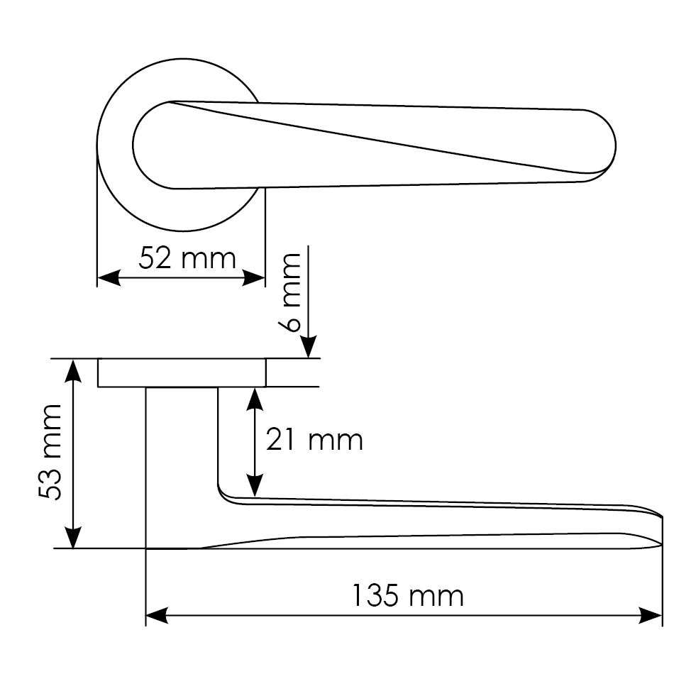 Комплект дверных ручек MH-58-R6 BL с заверткой MH-WC-R6 BL + магнитный замок M1895 BL, цвет черный фотомореллиАктобе (Актюбинск)