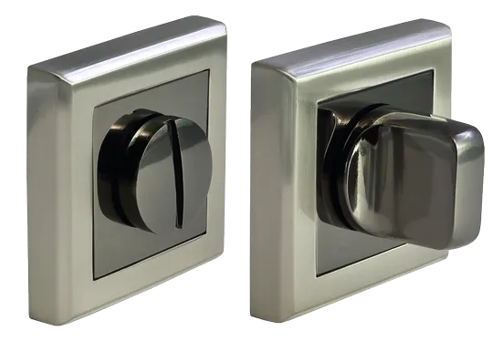 Комплект дверных ручек MH-28 SN/BN-S с заверткой WC-S SN/BN, цвет матовый никель фото фурнитура Актобе (Актюбинск)