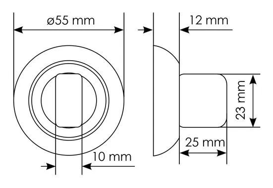 Комплект дверных ручек MH-03 SN/BN с заверткой MH-WC SN/BN, цвет матовый никель фотомореллиАктобе (Актюбинск)