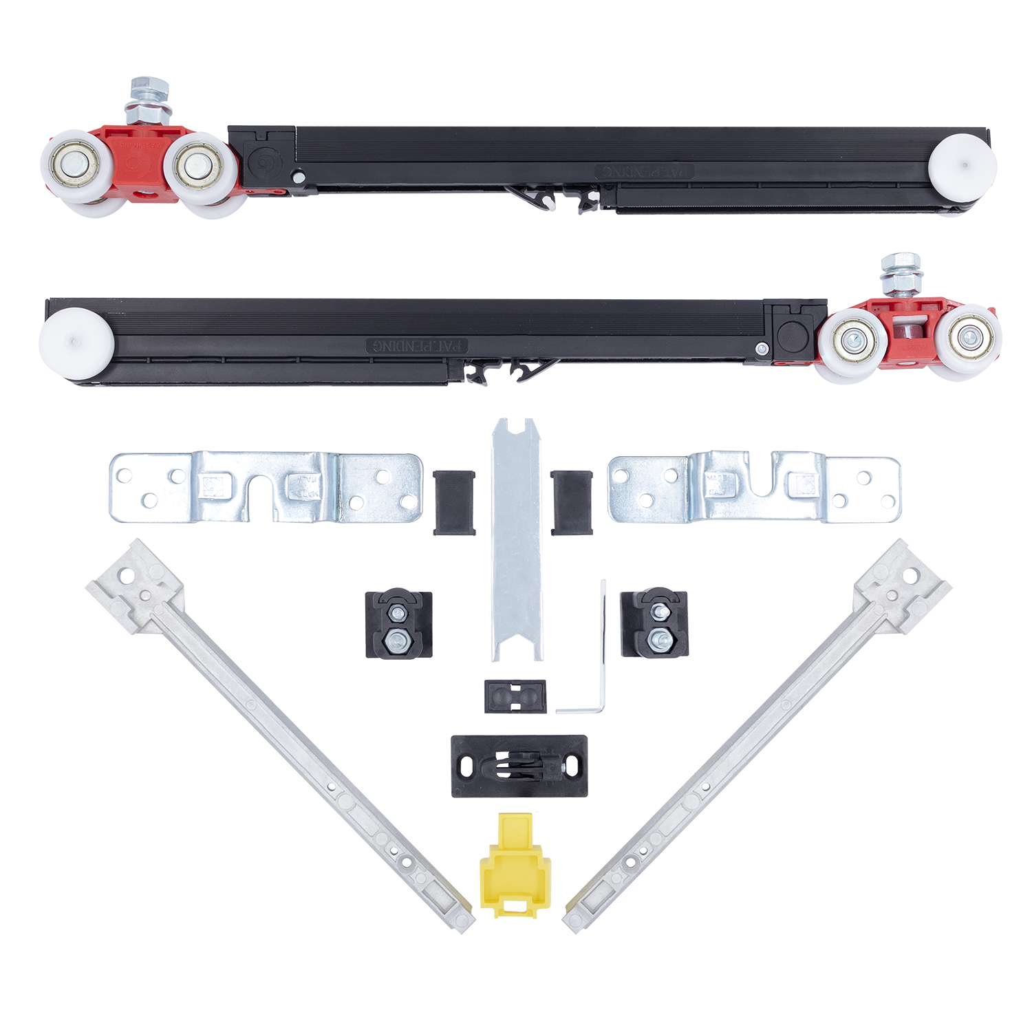 Комплект роликов ECO SLIDING SET 3 80kg NEW, двойной доводчик, дверь до 80кг фото купить Актобе (Актюбинск)