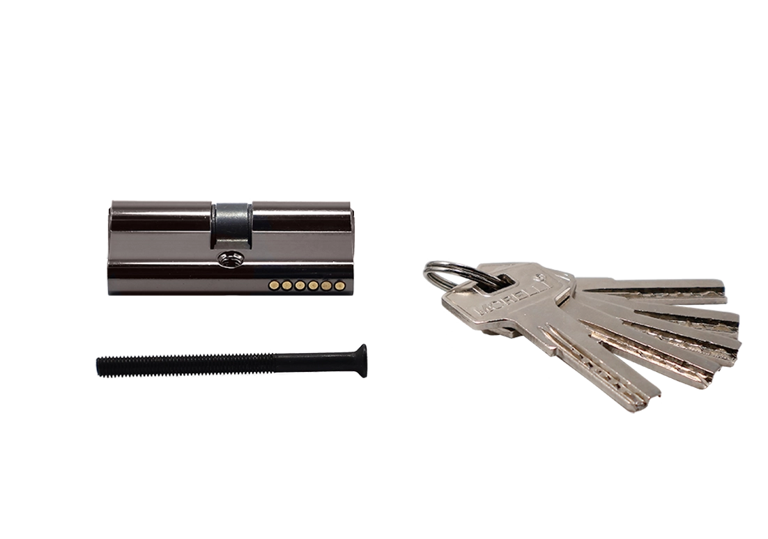 Ключевой цилиндр высокой секретности HS 60C BN (60мм), цвет черный никель фото купить в Актобе