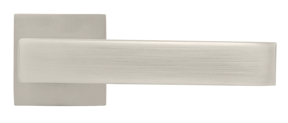 Ручка дверная LOT MH-56-S6 MSN раздельная на квадратной розетке, цвет матовый сатинированный никель, ЦАМ фото купить в Актобе