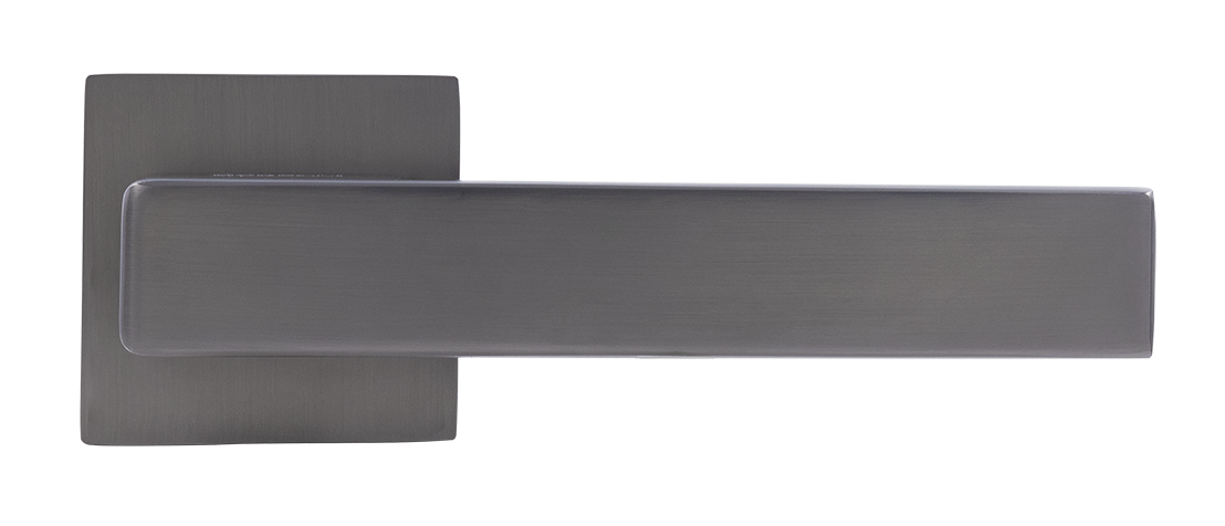 Ручка дверная LOT MH-56-S6 GR раздельная на квадратной розетке 6 мм, цвет графит, ЦАМ фото купить в Актобе