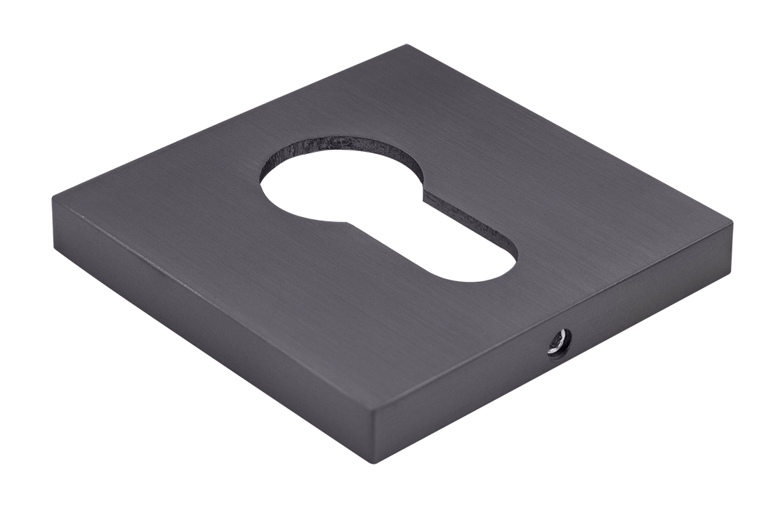 Накладка на замок MH-KH-S6 GR квадратная под евроцилиндр, цвет graphite фото купить Актобе (Актюбинск)