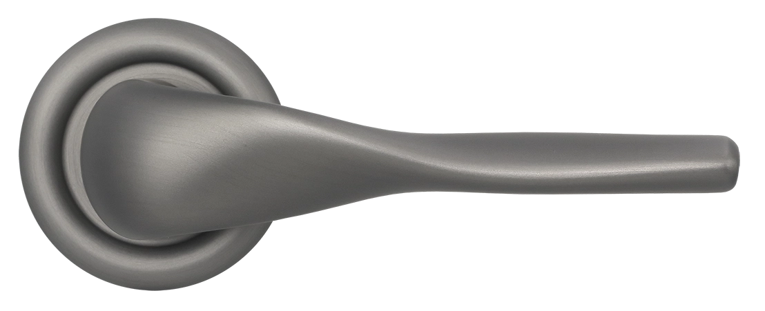 Ручка дверная LVB R7 WF на круглой розетке, цвет Зимняя стужа/Winter Frost фото купить в Актобе