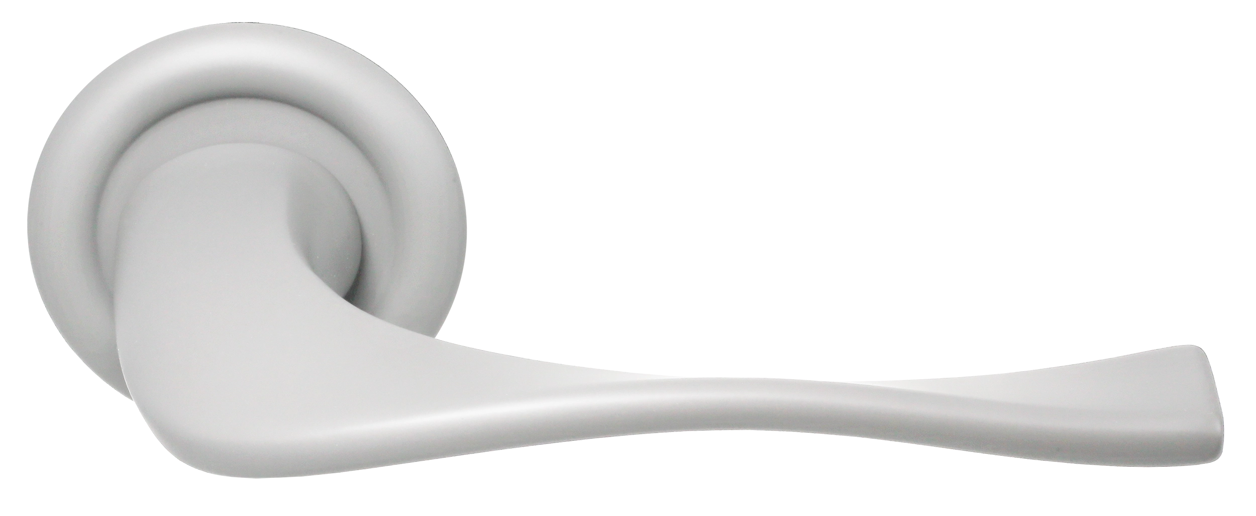 Ручка дверная SKYSCRAPER R7 SSW на круглой розетке, цвет Стокгольмский снегопад/Stockholm Snowfall фото купить Актобе (Актюбинск)