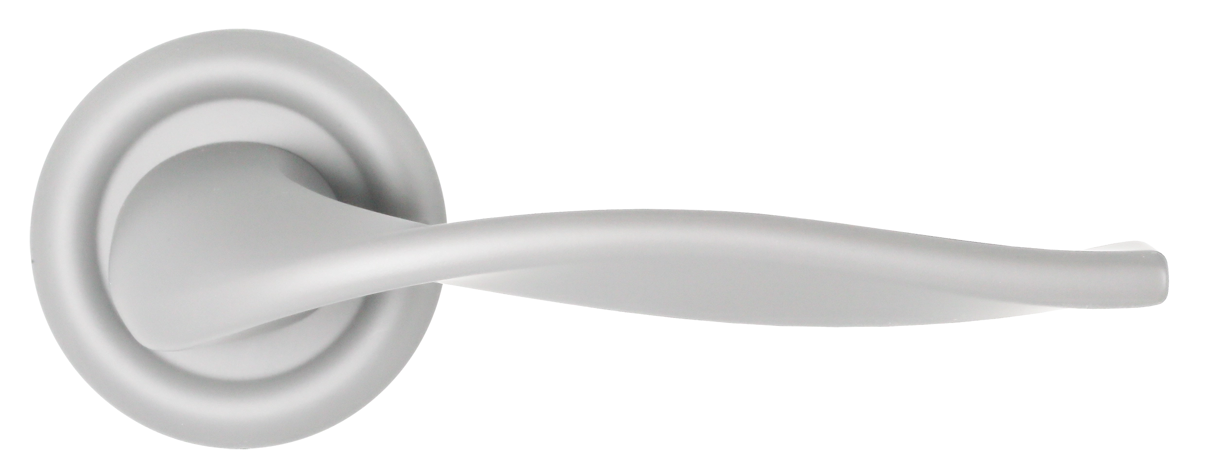 Ручка дверная SKYSCRAPER R7 SSW на круглой розетке, цвет Стокгольмский снегопад/Stockholm Snowfall фото купить в Актобе