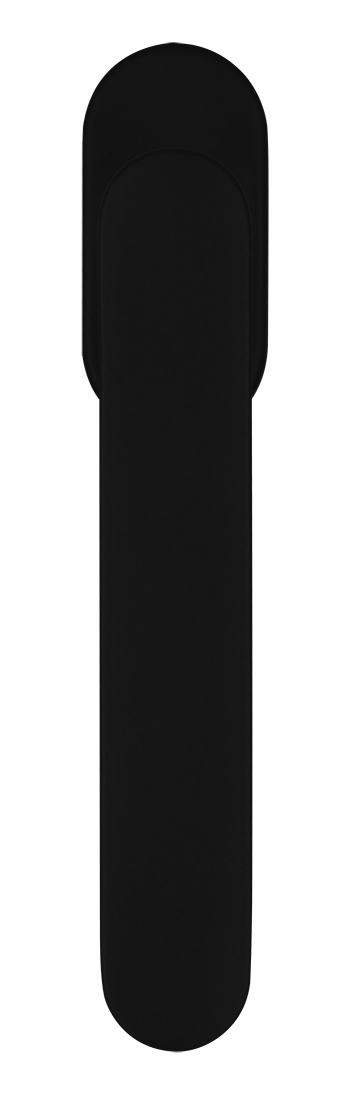 Ручка оконная LE BOAT W1 NERO-ST на прямоугольной розетке, цвет черный soft-touch, латунь фото купить в Актобе