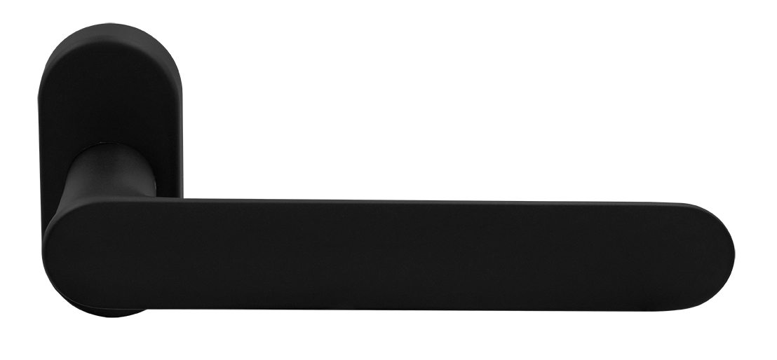 Ручка оконная LE BOAT W1 NERO-ST на прямоугольной розетке, цвет черный soft-touch, латунь фото morelli Актобе