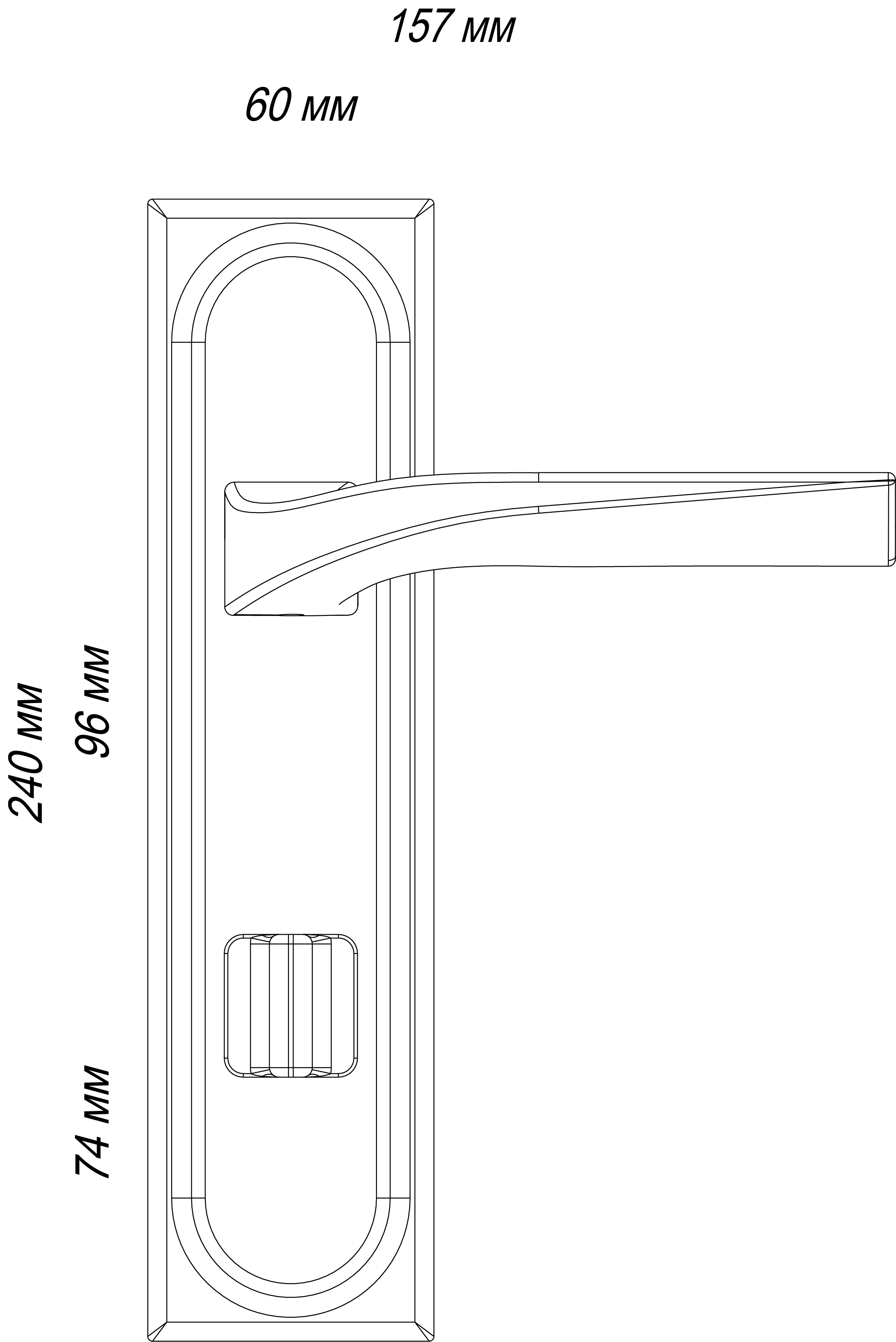 Ручка дверная WD CONCERT HALL PLS WF на планке, цвет Зимняя стужа/Winter Frost фото фурнитура Актобе (Актюбинск)