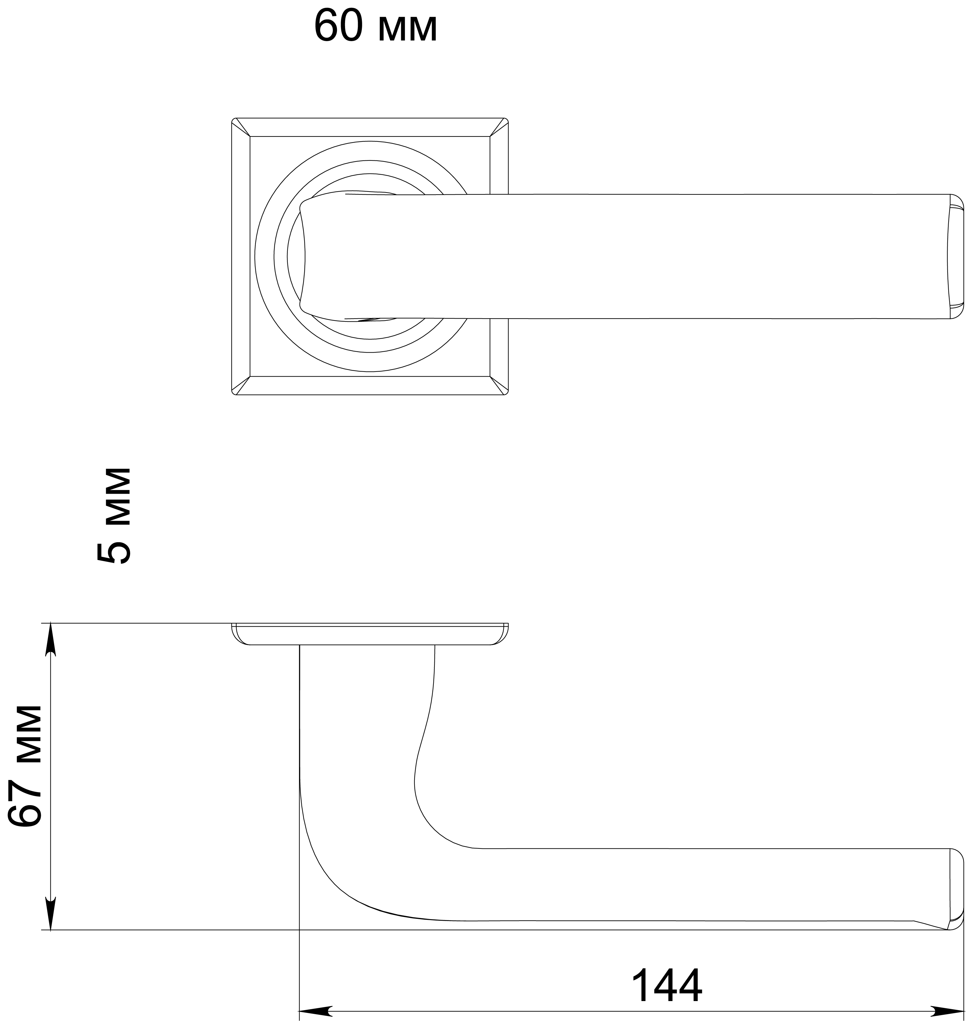 Ручка дверная THE BUS STATION S7 WF на квадратной розетке, цвет Зимняя стужа/Winter Frost фото фурнитура Актобе (Актюбинск)