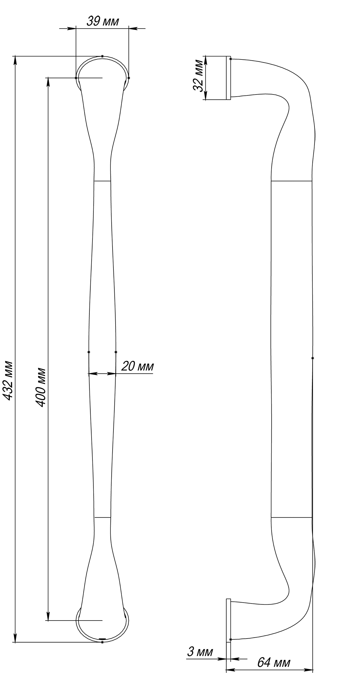 Ручка-скоба LVB PH WF, цвет Зимняя стужа/Winter Frost фото купить в Актобе