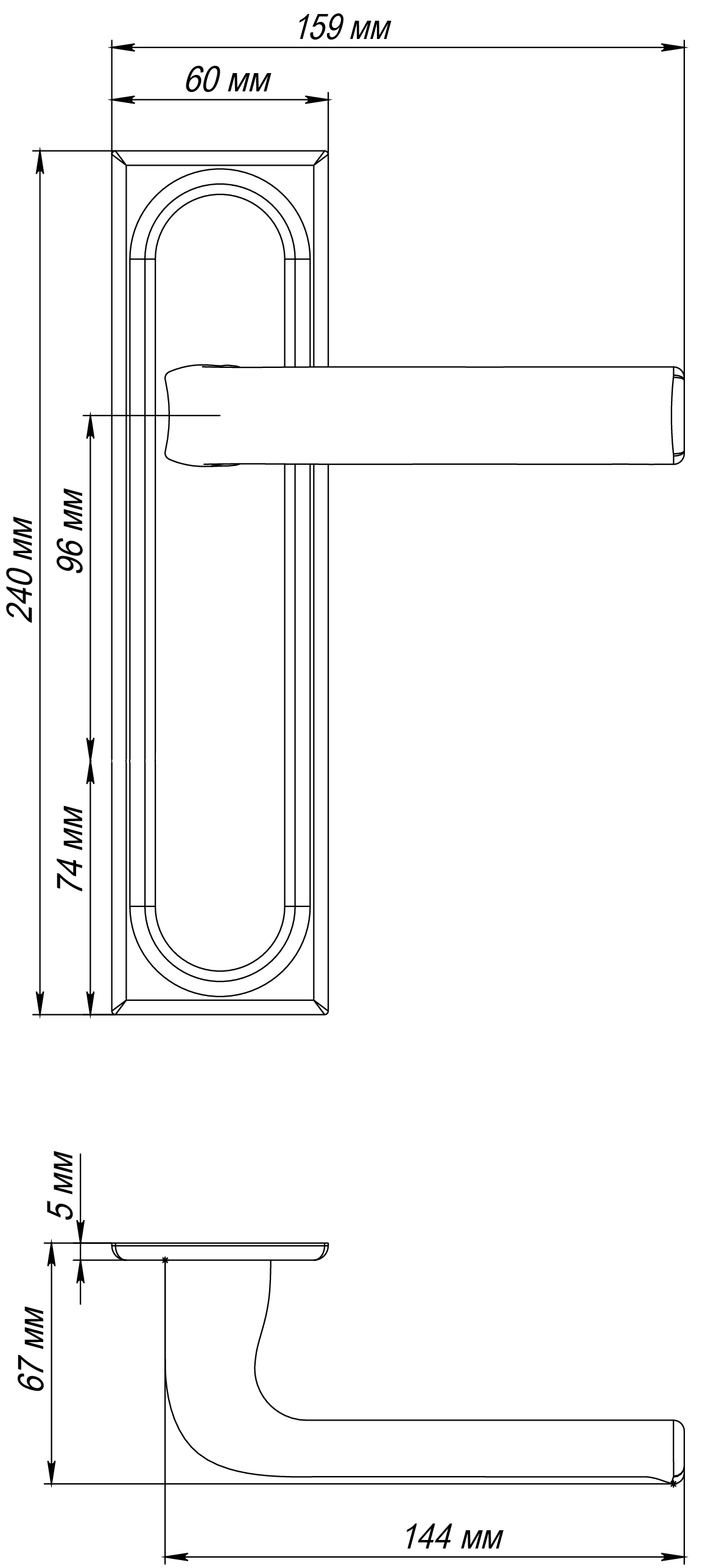 Ручка дверная THE BUS STATION PLS SSW на планке, цвет Стокгольмский снегопад/Stockholm Snowfall фото фурнитура Актобе (Актюбинск)