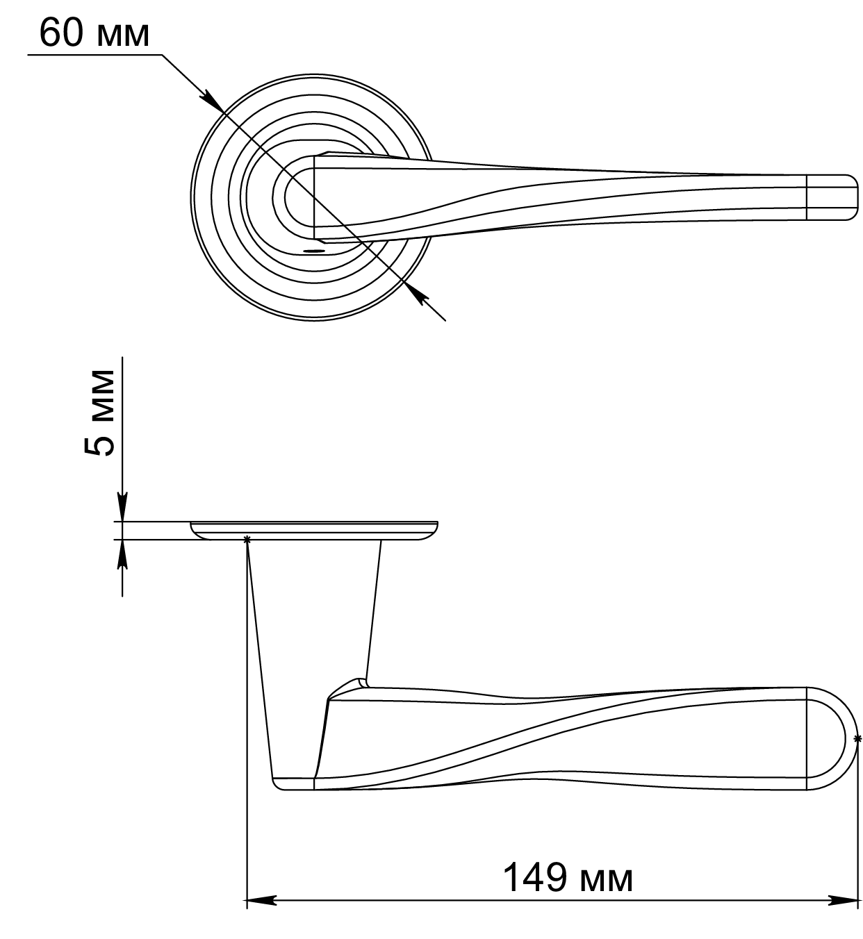 Ручка дверная THE OLYMPICS R7 WF на круглой розетке, цвет Зимняя стужа/Winter Frost фото фурнитура Актобе (Актюбинск)