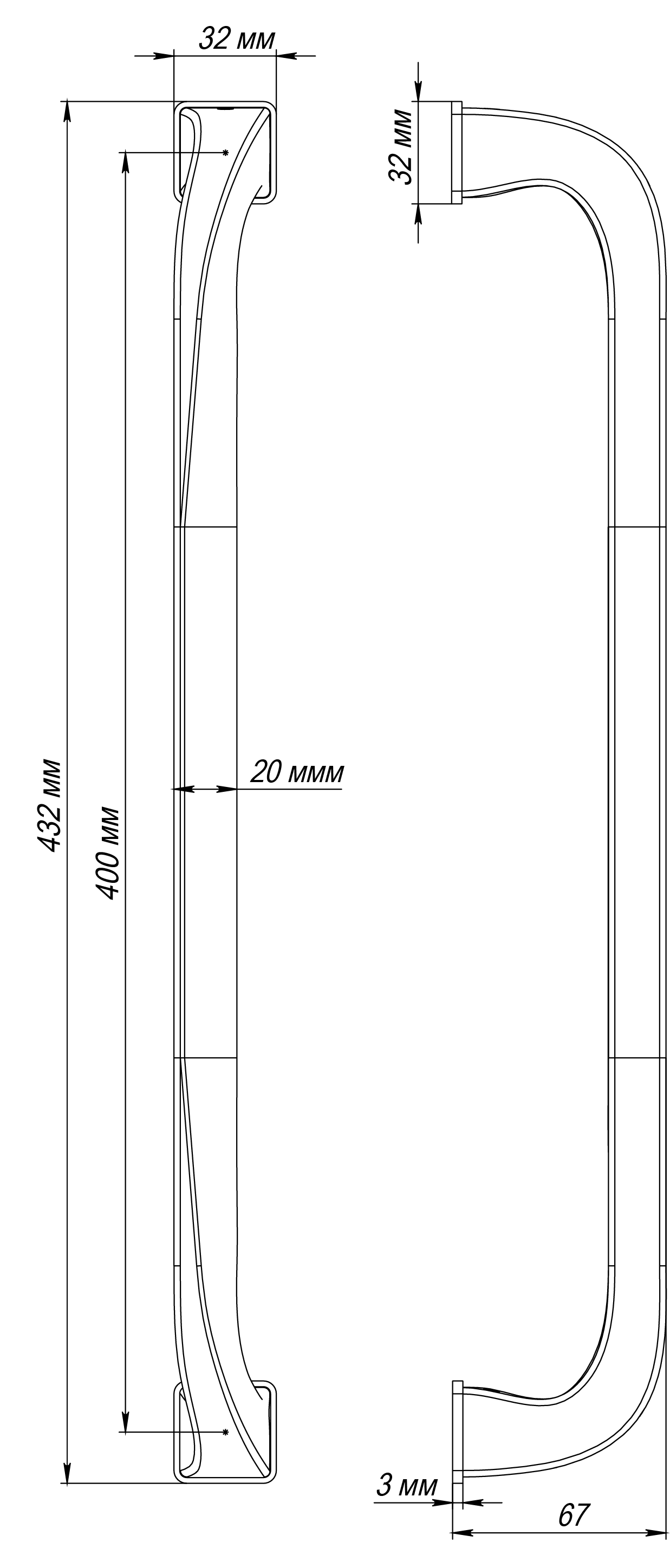 Ручка-скоба WD CONCERT HALL PH SMI, цвет Весенняя дымка/Spring Mist фото купить в Актобе