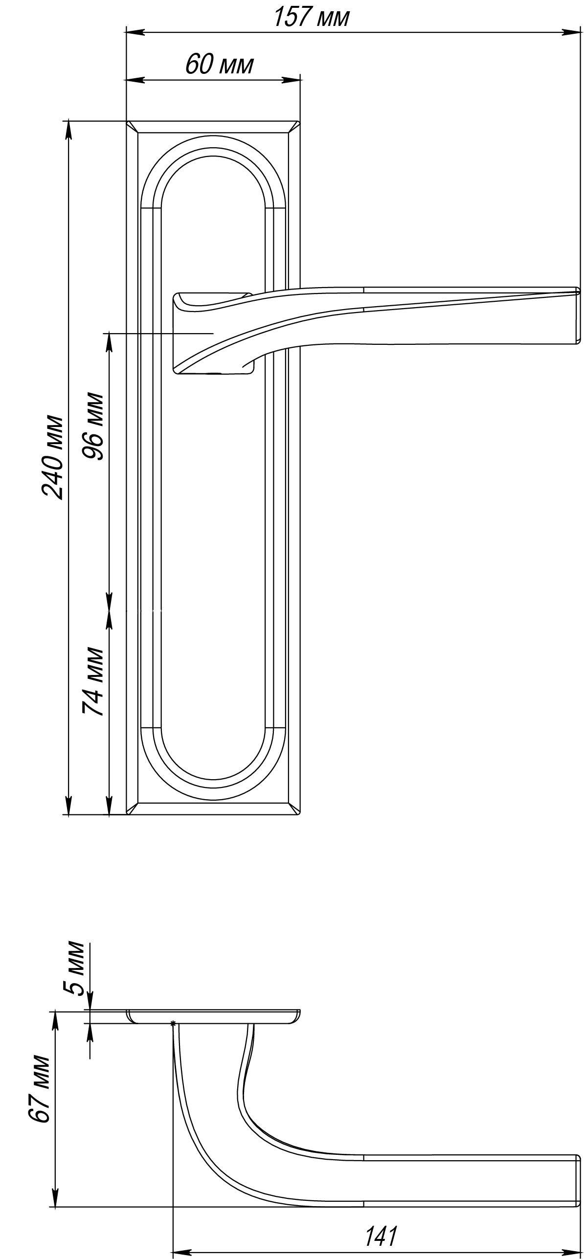 Ручка дверная WD CONCERT HALL PLS SMI на планке, цвет Весенняя дымка/Spring Mist фото фурнитура Актобе (Актюбинск)