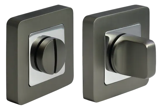 Завертка сантехническая MH-WC-S55 GR/PC квадратная цвет графит/хром фото купить Актобе (Актюбинск)