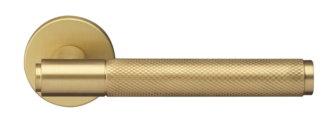 BRIDGE R6 OSA, ручка дверная с усиленной розеткой, цвет -  матовое золото фото купить Актобе (Актюбинск)