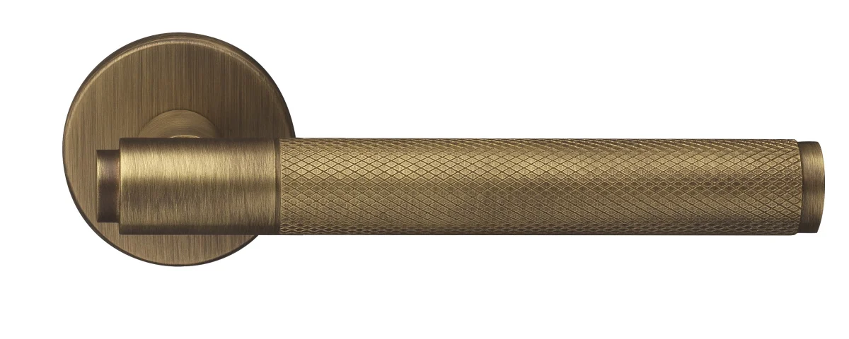 BRIDGE R6 BGO, ручка дверная с усиленной розеткой, цвет -  матовая бронза фото купить Актобе (Актюбинск)