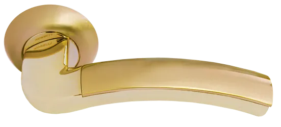 ПАЛАЦЦО, ручка дверная MH-02 SG/GP, цвет - мат.золото/золото фото купить Актобе (Актюбинск)