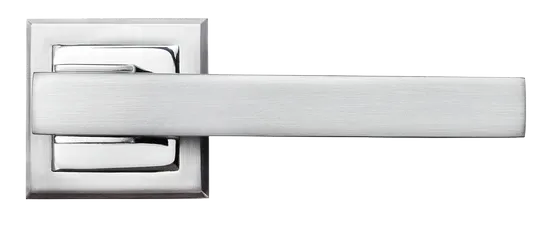 PIQUADRO, ручка дверная MH-37 SC/CP-S, на квадратной накладке, цвет - мат.хром/хром фото купить в Актобе