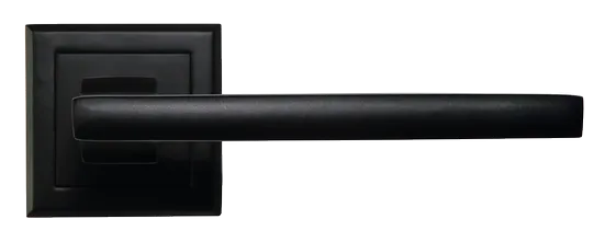 Ручка дверная PANTS MH-35 BL-S раздельная на квадратной розетке, цвет черный, ЦАМ Light фото купить в Актобе
