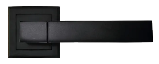 FUKOKU, ручка дверная на квадратной накладке MH-28 BL-S, цвет - черный фото купить в Актобе