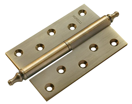 Петля карточная разъемная латунная MB 120X80X3.5 AB L C с коронкой левая, врезная, цвет античная бронза фото купить Актобе (Актюбинск)