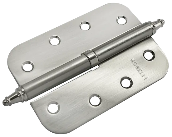 Петля разъемная MS-C 100X70X2.5 SN R правая скругленная, врезная, цвет бел.никель, сталь фото купить Актобе (Актюбинск)