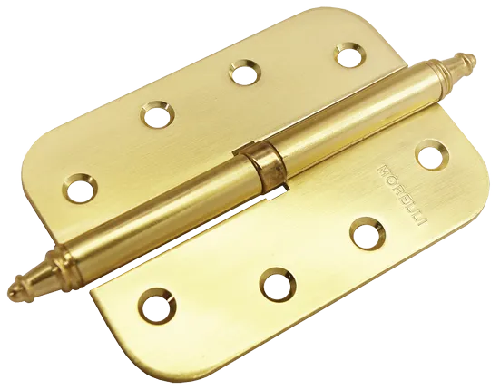 Петля разъемная карточная стальная MS-C 100X70X2.5 SG R правая скругленная, врезная, цвет мат.золото, сталь фото купить Актобе (Актюбинск)