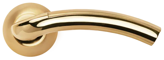 ПАЛАЦЦО, ручка дверная MH-02P SG/GP, цвет мат.золото/золото,с перфорацией фото купить в Актобе