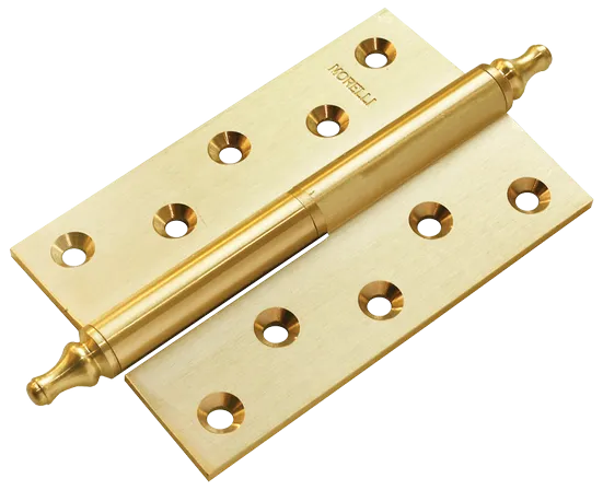 Петля карточная разъемная латунная MB 120X80X3.5 SG R C с коронкой правая,врезная, цвет матовое золото фото купить Актобе (Актюбинск)