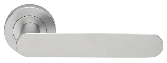 Ручка дверная LE BOAT R2 CSA раздельная на круглой розетке, цвет матовый хром, латунь фото купить Актобе (Актюбинск)