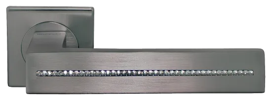 Ручка дверная DIADEMA S1 NIN раздельная на квадратной розетке, цвет черный никель, латунь фото купить Актобе (Актюбинск)