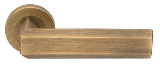 Ручка дверная HARMONY R2 OBR раздельная на круглой розетке, цвет кофе, латунь фото купить Актобе (Актюбинск)