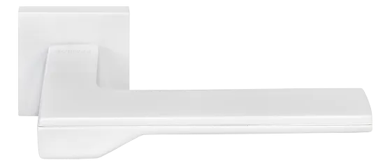 PIERRES, ручка дверная на квадратной накладке MH-49-S6 W, цвет - белый фото купить Актобе (Актюбинск)
