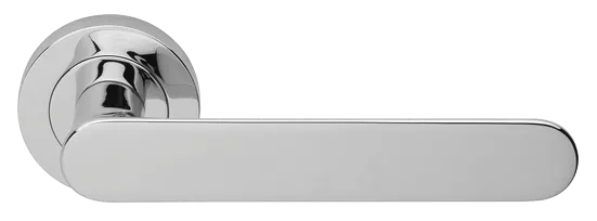 Ручка дверная LE BOAT R2 CRO раздельная на круглой розетке, цвет хром, латунь фото купить Актобе (Актюбинск)
