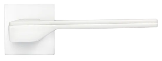 PIERRES, ручка дверная на квадратной накладке MH-49-S6 W, цвет - белый фото купить в Актобе