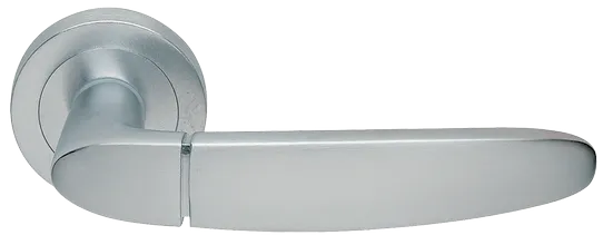 Ручка дверная SAIL R2 CSA раздельная на круглой розетке, цвет матовый хром, латунь фото купить Актобе (Актюбинск)