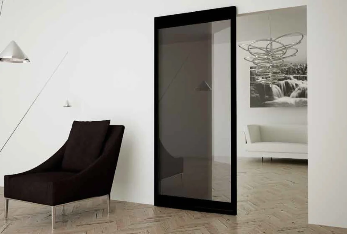 Система для  раздвижных дверей INVISIBLE-2 FRAME 1100/2200 NKS, ширина 1100мм, высота 2200мм, цвет никель фото купить Актобе (Актюбинск)