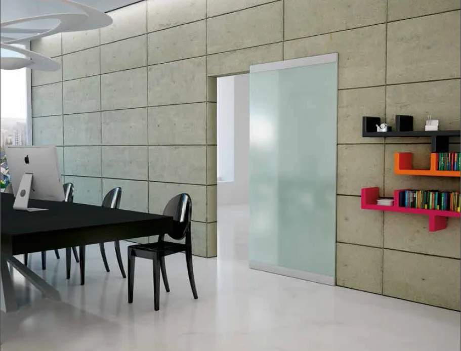 Система для раздвижных дверей INVISIBLE-2 GLASS 1100/10, для стеклянного полотна, ширина 110 см, толщина 10мм, до 50 кг фото купить Актобе (Актюбинск)