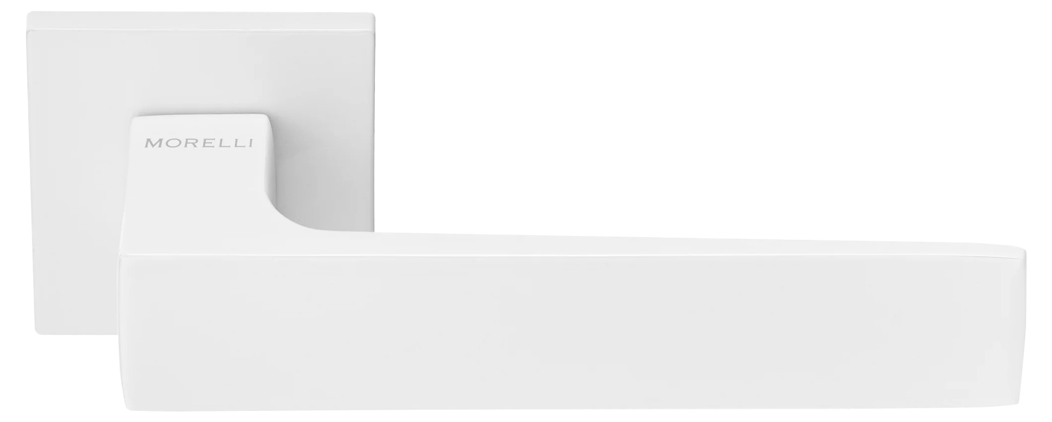 MIRA, ручка дверная на квадратной розетке MH-54-S6 W, цвет - белый фото купить Актобе (Актюбинск)