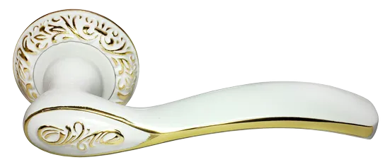 CATHERINE, ручка дверная MH-36-CLP W/PG, цвет - белая эмаль/золото фото купить Актобе (Актюбинск)