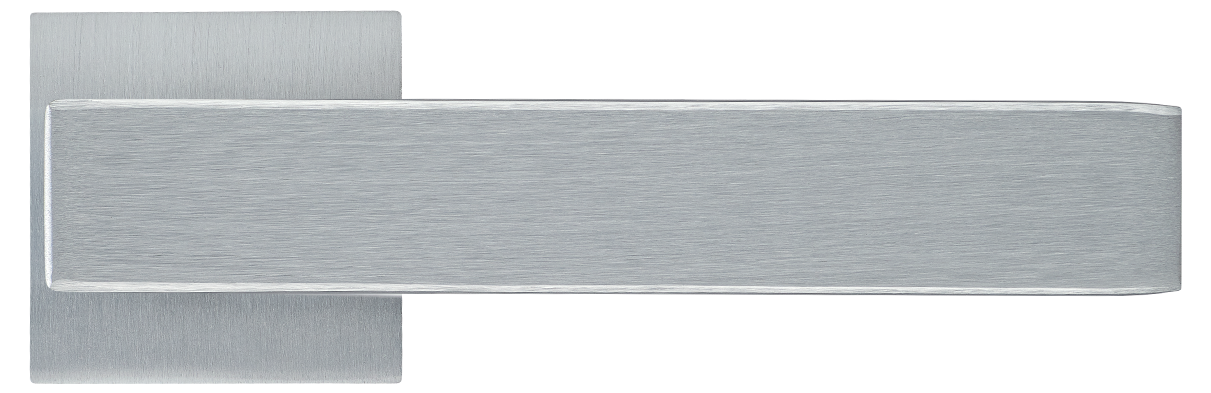 LOT ручка дверная  на квадратной розетке 6 мм, MH-56-S6 SSC, цвет - супер матовый хром фото купить в Актобе