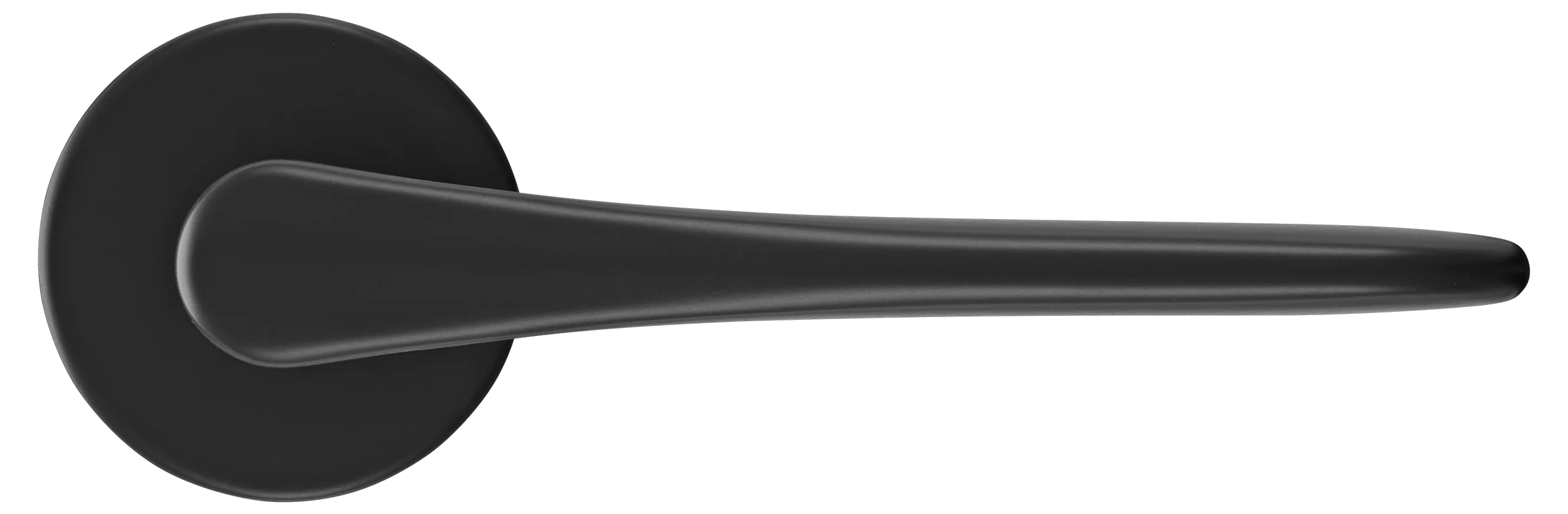 AULA R5 NERO, ручка дверная на розетке 7мм, цвет -  черный фото купить в Актобе