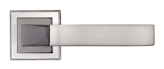 FUKOKU, ручка дверная MH-28 SN/BN-S, на квадратной накладке, цвет - бел. никель/черн. никель фото купить в Актобе