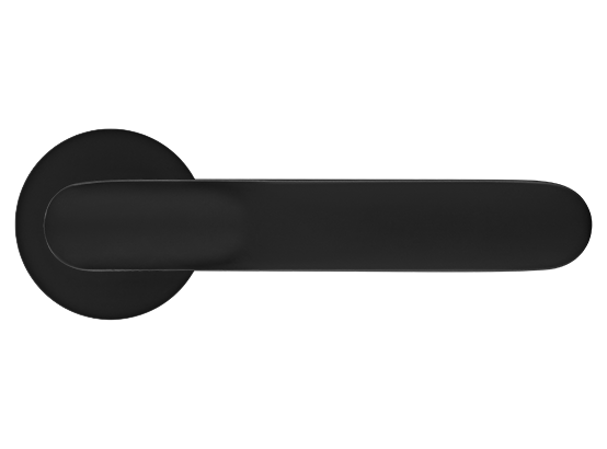 GARAK  ручка дверная на круглой розетке 6 мм, MH-59-R6 BL, цвет - чёрный фото купить в Актобе